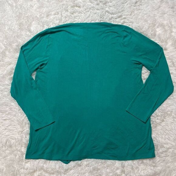 TORRID Super Soft Teal Drape Open Front Cardigan Plus Size 2X Stretchy - Picture 7 of 9